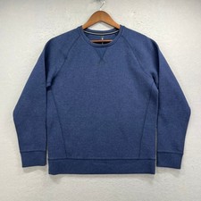 Ten Thousand Recover Crew Mens M Blue Sweatshirt Pullover Scuba Knit Activewear picture