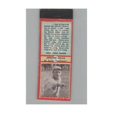 Matchbook Cover Jerome Dizzy Dean St. Louis Cardis 1930s Baseball Hall Of Fame picture