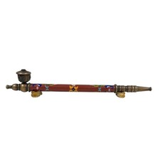 Early 20th Century Chinese Cloisonne Smoking Pipe Collectible picture