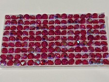 NEW VINTAGE Swarovski Fuchsia AB 8mm Tablet Lentel Beads Art5100 Lots of 12pcs picture