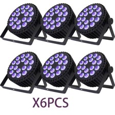 SHEHDS 6PCS LED Stage Light 18x18w RGBWA UV Par Lighting DMX DJ Disco KTV picture