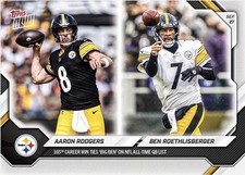 2026 Topps Now NFL #32 Aaron Rodgers Ben Roethlisberger Presale Steelers picture