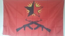 Anarchist Revolutionary Socialist Red Star Large 3x5Ft Flag Antifa Antifascist picture
