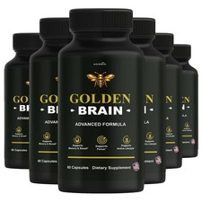 (6 Pack) Golden Brain Capsules, Advanced Brain Support & Memory Pills picture