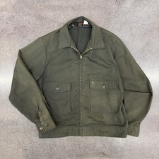 Vtg 70s Lee Chetopa Twill Work Jacket Mens 40 Regular Green Talon Zip USA Made picture