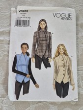 Vogue V8932 Misses Jacket Vest Sewing Pattern Size 12-20 D5  picture