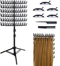 Braiding Hair Rack Standing Extension Holder Hanger, 144 Pegs Divider black  picture