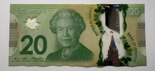 Canada 20 Dollars 2012 P-108 Vimy Memorial Poppies Seethrough Polymer Banknote picture