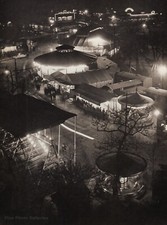 1931/76 Vintage BRASSAI Paris Night Street Fair Carousel Duotone Photo Art 12X16 picture