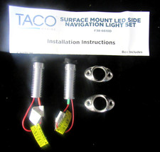 Taco Marine F38-6610D Surface Mount LED Navigation Light Set Red & Green picture