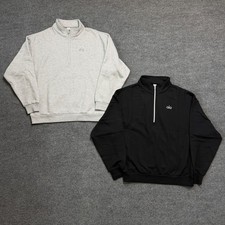 ALO 1/4 Quarter Zip Pullover Sweat Relaxed Fit - Black & Gray, XS-XL picture