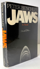 Jaws, Peter Benchley 1974 HCDJ in Mylar, Early print, $6.95 DJ, Gutter code P36 picture