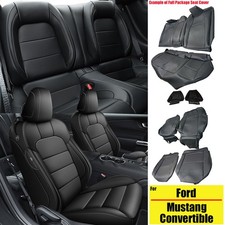 (All inclusive Custom)Car 5-Seat Covers For Ford Mustang Convertible 2015-2026 picture
