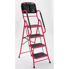 NEW 4-Step Safety Ladder with Tool Tote and Non-Slip Steps -  picture