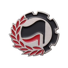 Antifascist Action Enamel Pin | Gear & Grain Antifa Leftist Anarcho-communist picture