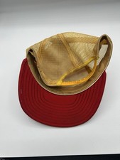 VTG San Francisco Forty Niners Hat Snapback Trucker Red Lucky Stripe Made in USA picture