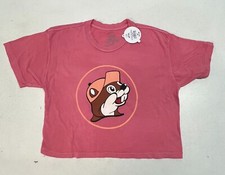 Buc-ee's Giant Logo Crop Top in Pink Size M NWT picture