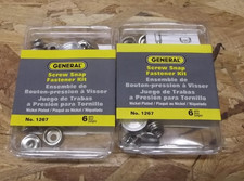 2PK General Tools 1267 Solid Brass Screw Snap Fastener Kit Setting Tool  H133 picture