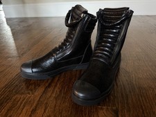 Marcella New York Karma black vegan leather sneaker boots Size 8/39 (NEW) picture