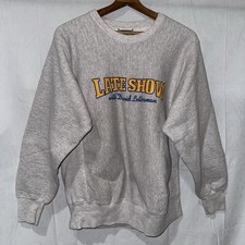 Vtg Late Night David Letterman Sweatshirt Sz L Cross Grain Reverse Weave Style picture