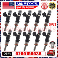 10PCS Fuel Injectors For BMW M5 M6 5.0L 2006 2007 2008 2009 2010 0280158036 picture