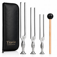 Tuning Fork Set 128hz 256hz 512hz Gardiner Brown Medical Grade Stainless Steel picture