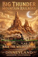 Disneyland Big Thunder Mountain Railroad California Wildest Ride 11  x17 Poster picture