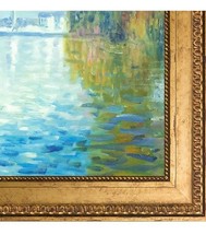La Pastiche Autumn at Argenteuil Framed Oil Painting, 30 in x 26. certificate  picture