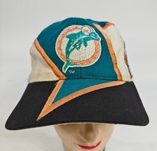 MIAMI DOLPHINS Vintage 90s Drew Pearson Jagged Edge Shockwave Snapback Hat Rare picture