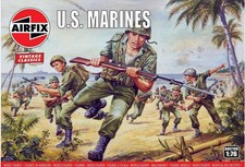 Airfix Vintage 45 WWII US Marines 1:76 Scale Plastic Model Figures A00716V picture