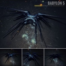 Babylon 5 Shadow Dreadnaught 12” Ghost Battle Crab Hand Paint 3DPrint 14k Resin picture