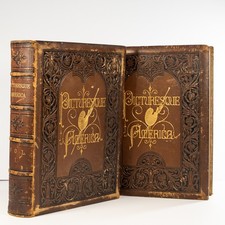 1872/1874 Picturesque America Complete 2 Vol Set Bryant Appleton Leather picture