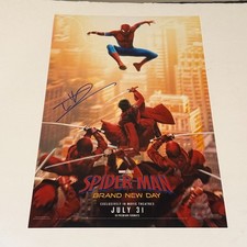 Tom Holland Autographed Spider-Man Brand New Day Marvel 11x17 Photo 6 picture