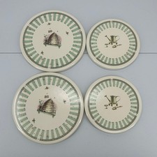 VTG Pfaltzgraff Naturewood Stove Burner Covers Set Garden Beehive Motif Enamel picture