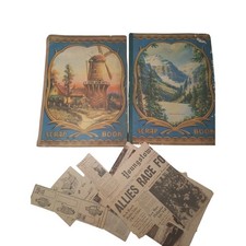 VTG 1940s Scrapbook Lot WWII Era Comics Jokes Newspaper Clippings 1 Blank READ picture