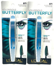 (2) Loreal Voluminous Butterfly Mascara Sealed Waterproof 871 - Blackest Black picture