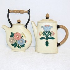 Vtg Kitchen Wall Hanging Decor Coffee Pot Tea Kettle  3309 3311 Homco Floral MCM picture