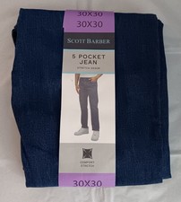 Men's Scott Barber Blue Jeans size 30x30 dark wash 5 pocket design picture