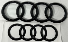 2pc AUDI Q8 Gloss Blk 4 Ring Front 282mm Diagonal Rear Ring 202mm 2018-present picture