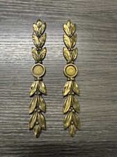 2 Antique Vintage Old Retro Brass Furniture Ornate Device Decorative (165 picture