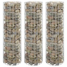  Circular Gabion Raised Beds 3 pcs Galvanized Steel 11.8