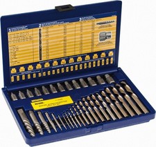 Irwin Hanson Sprial Flute Screw Extractor & Drill 35pc 11135ZR picture