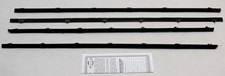Window Sweeps Weatherstrip for 1964-1965 Mopar B-Body Hardtop 2-DR Black Front picture