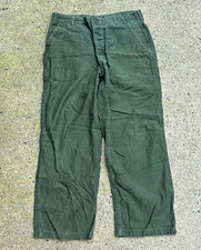 1967 Glenn Berry OG-107 Type I Cotton Sateen Vietnam Era Vintage Pants 34x29 picture