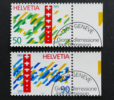 Switzerland MiNr. 1421-1422 stamped (AH 602) picture