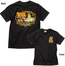 Men's Mooneyes 75th Anniversary Hot Rodding Black T-Shirt Cotton picture