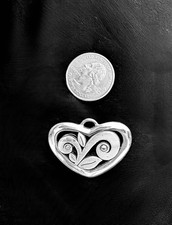BRIGHTON Silver Scroll Necklace Pendant picture