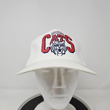 Vintage Arizona Wildcats Hat Cap Snap Back Mens One Size White NCAA College W.H. picture
