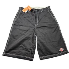Heron Preston Shorts Mens Large 33 Black Canvas Relaxed Fit Lined Logo Chino picture