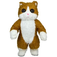 Fluffy Tabby Cat Inflatable Mascot Carnival Birthday Halloween Parade Costume picture